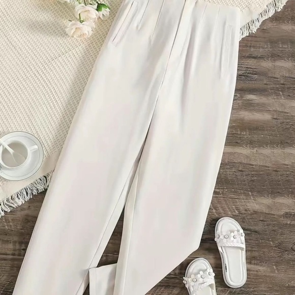 Hight Waist Pants stretch Color White brand new size S M L special office work - Picture 4 of 16